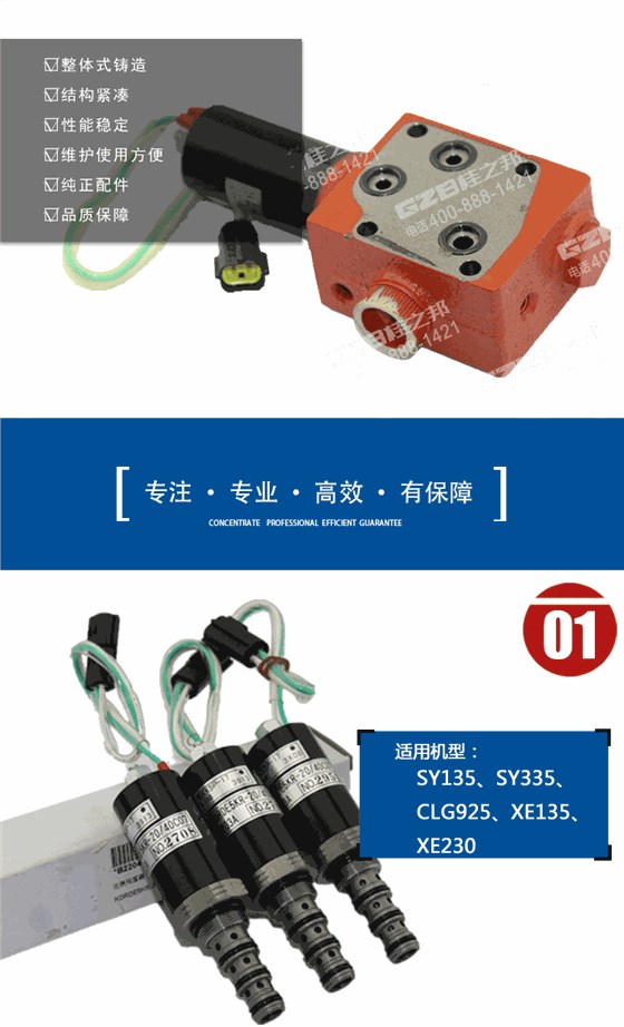 三一挖掘機比例伺服閥