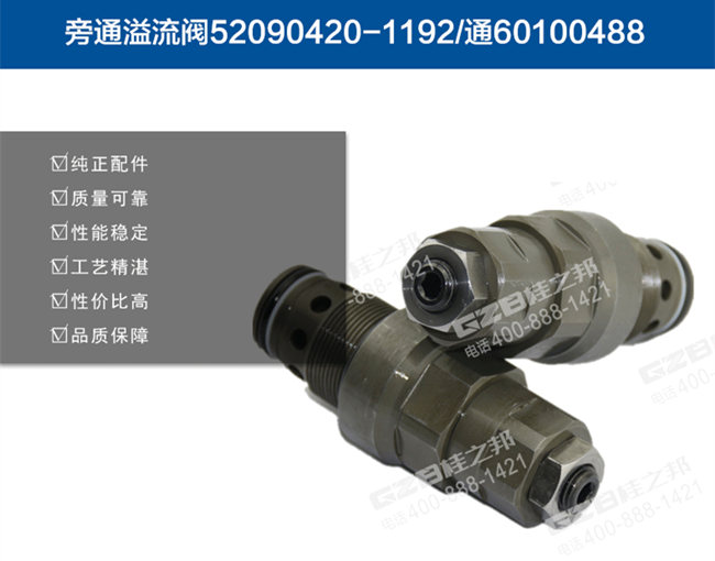 柳工925挖掘機旁通溢流閥