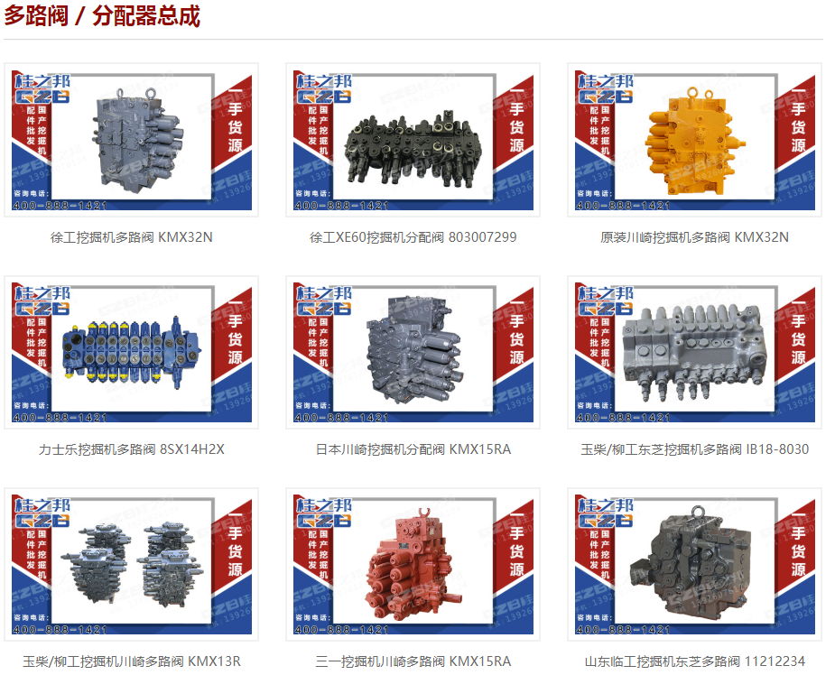 雷沃挖掘機150分配閥